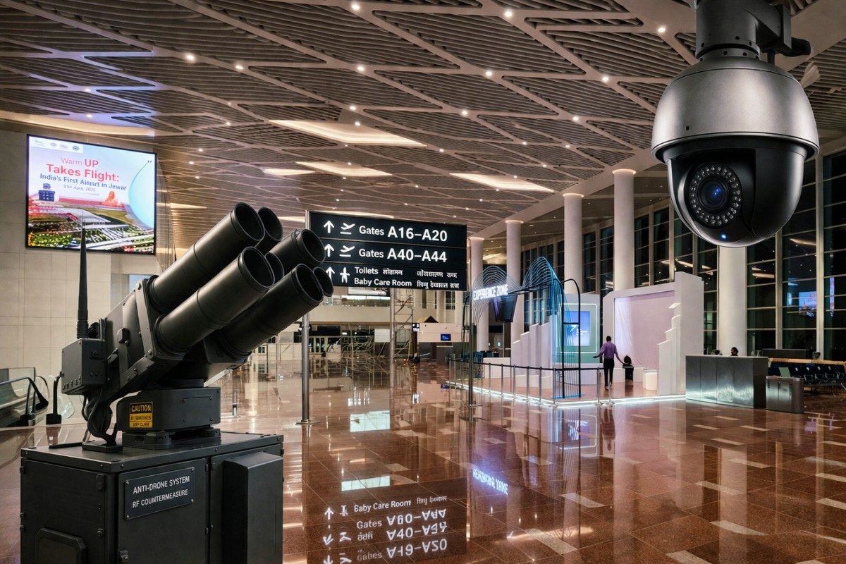 AI कैमरे, 5-लेयर सिक्योरिटी और सबसे एडवांस एंटी-ड्रोन सिस्टम! नोएडा एयरपोर्ट पर दुश्मन की हर चाल होगी फेल