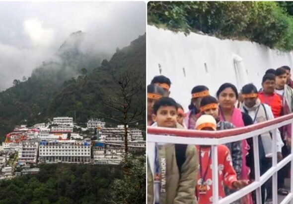 माता वैष्णो देवी के दरबार में आस्था का सैलाब, चैत्र नवरात्रि में रिकॉर्ड भीड़, कटरा में तिल रखने की जगह नहीं