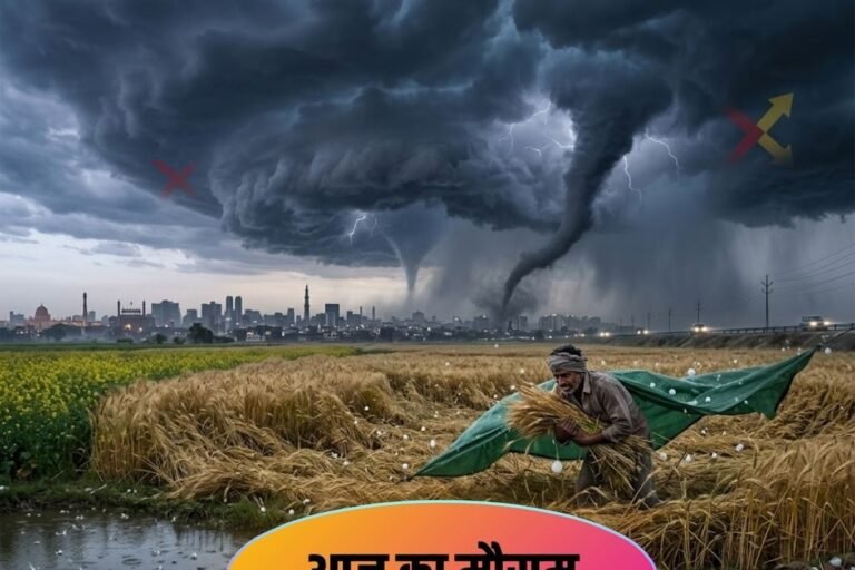 आज का मौसम: साइक्लोनिक सर्कुलेशन एक्टिवेट, 9 राज्यों में आंधी, ओले और बारिश, दिल्ली से बिहार तक IMD अलर्ट