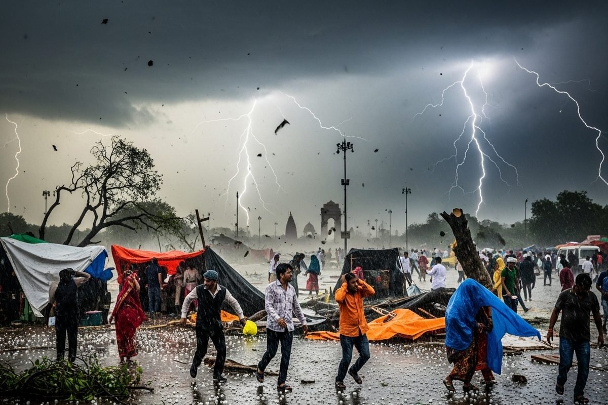 80KM की रफ्तार वाला बवंडर, दिल्ली-UP-बिहार में हाहाकर, ओले-बारिश की मार; 19 राज्यों में IMD अलर्ट
