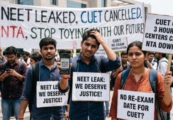 NEET UG CUET 2026 LIVE: नीट का पेपर लीक तो सीयूईटी का सर्वर डाउन, देश की 2 बड़ी परीक्षाओं में बवाल